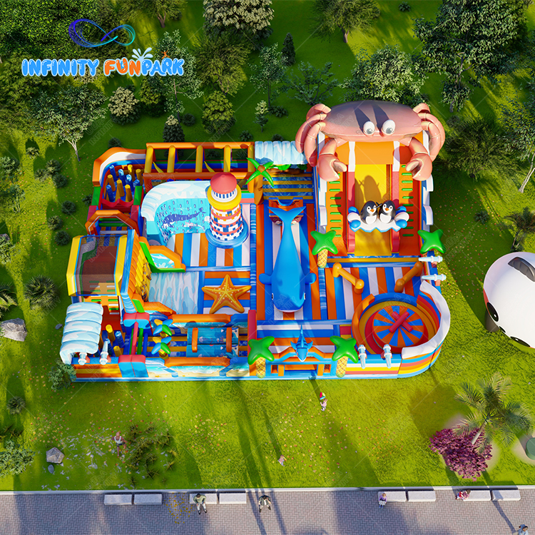 Epic Ocean Adventure Theme Park with Giant Crab Slide