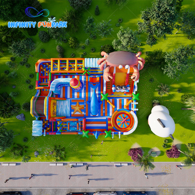 Epic Ocean Adventure Theme Park with Giant Crab Slide