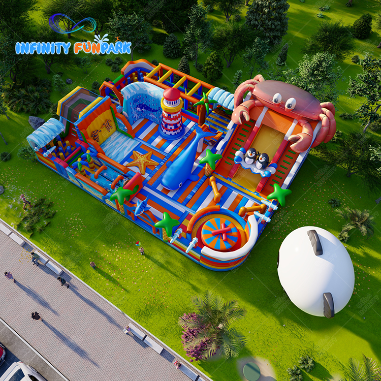 Epic Ocean Adventure Theme Park with Giant Crab Slide