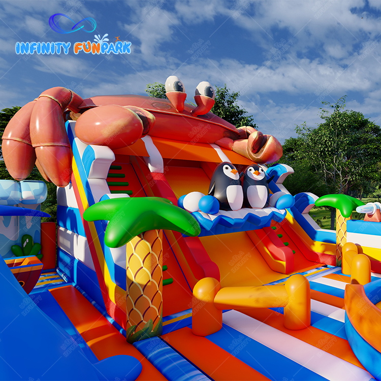 Epic Ocean Adventure Theme Park with Giant Crab Slide