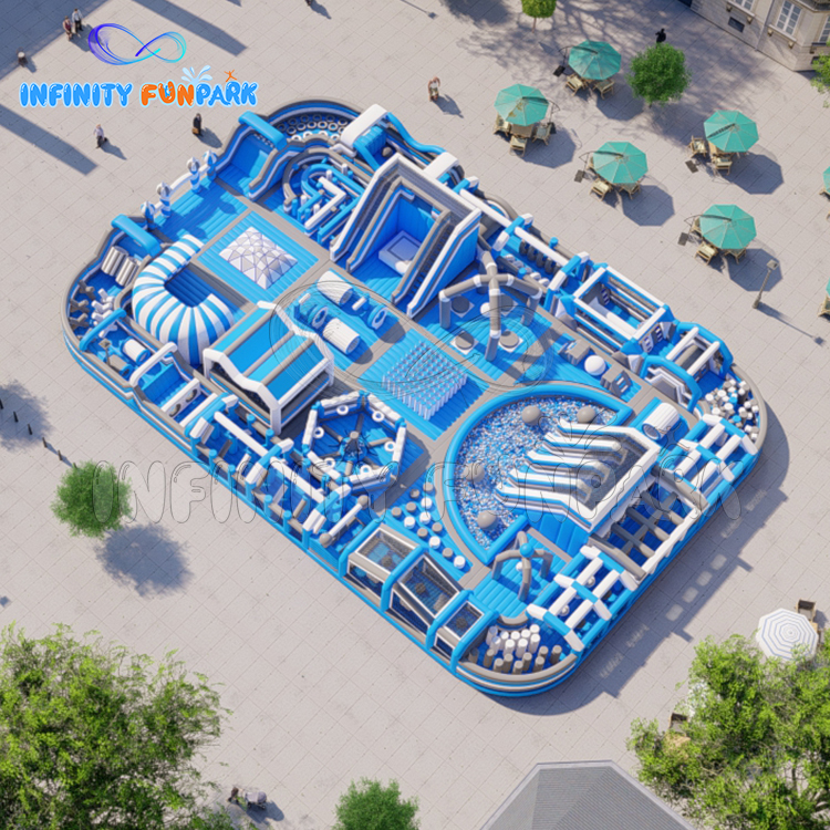 Epic Sports Inflatable Park with Winding Obstacle Course