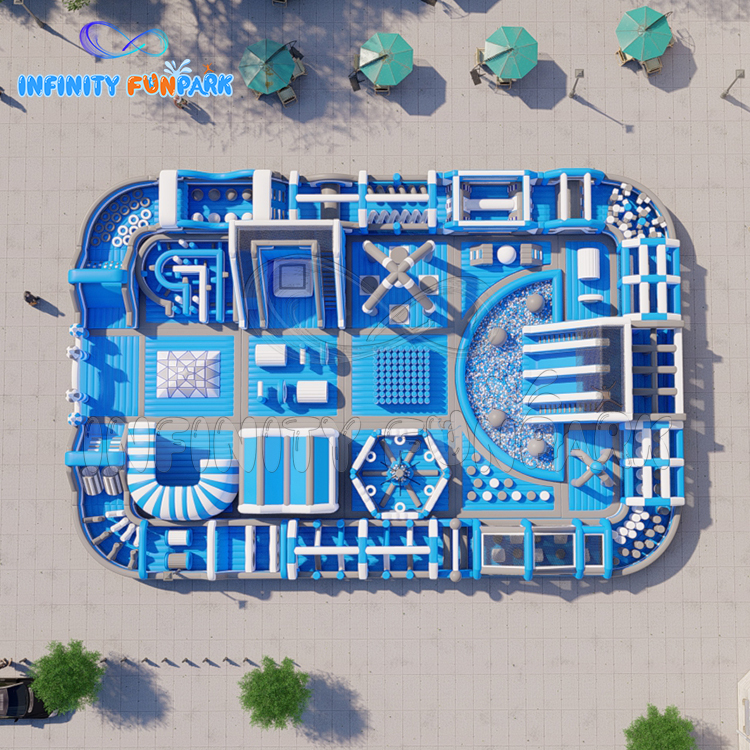 Epic Sports Inflatable Park with Winding Obstacle Course