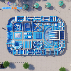 Epic Sports Inflatable Park with Winding Obstacle Course