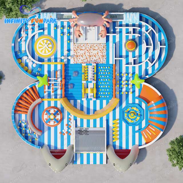 Epic Ocean Adventure Theme Park with Giant Crab Slide
