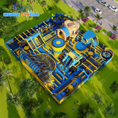 Thrilling Dragon Inflatable Theme Park with Giant Dinosaur Slide