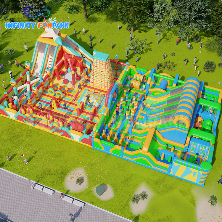 Epic Space Theme Park with Giant Rocket Slide