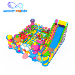20x20m Vibrant Monster Inflatable Park with Giant Slide