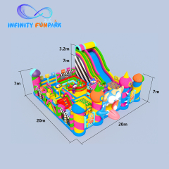 20x20m Vibrant Monster Inflatable Park with Giant Slide