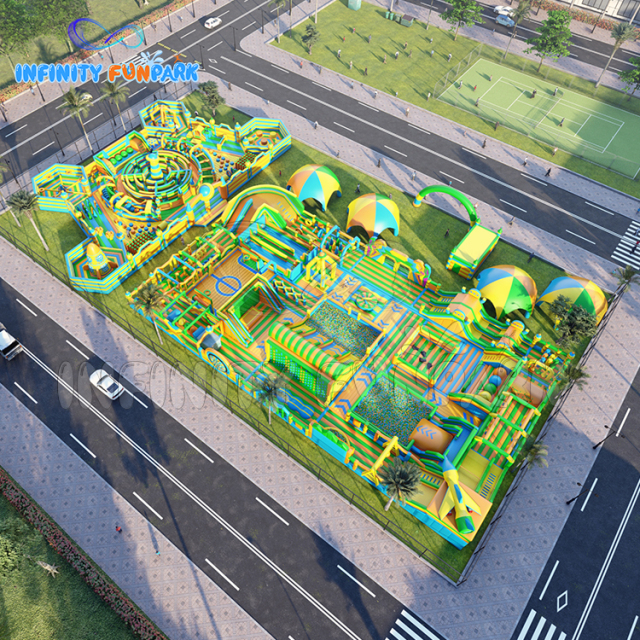 Epic Sports Inflatable Park with Giant Circular Maze