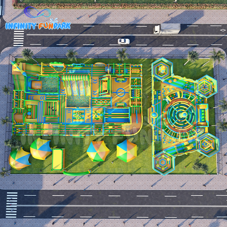 Epic Sports Inflatable Park with Giant Circular Maze