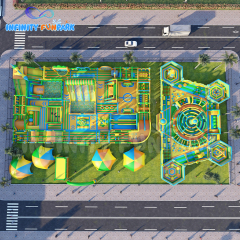 Epic Sports Inflatable Park with Giant Circular Maze