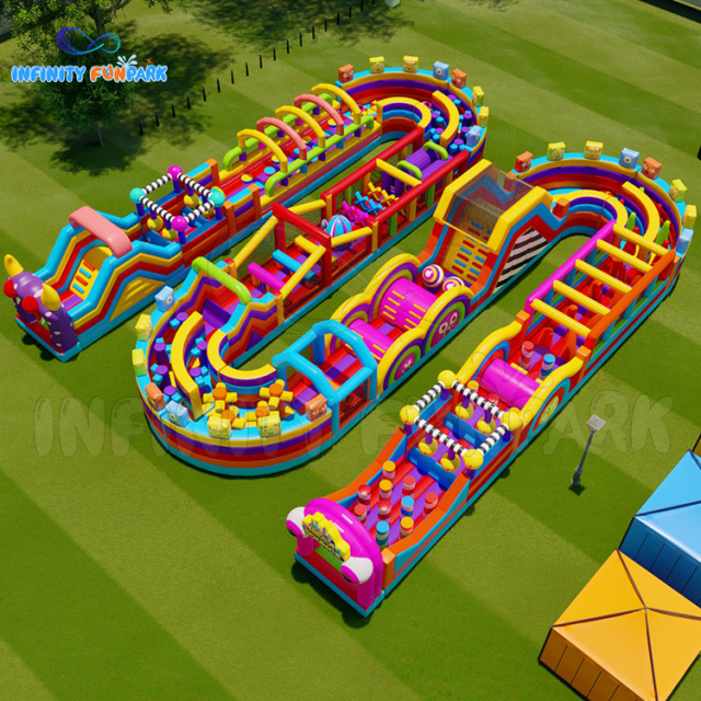 Epic Monster Big Bounce Obstacle Course with Extra-Long Serpentine Loop