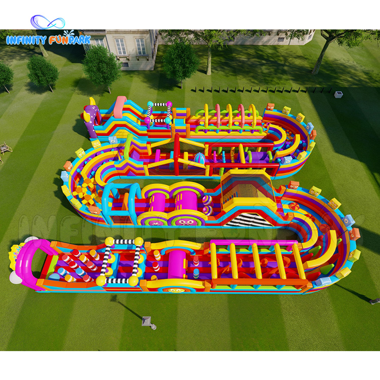 Epic Monster Big Bounce Obstacle Course with Extra-Long Serpentine Loop