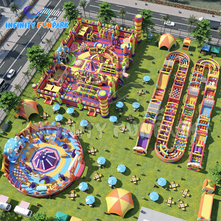 Astonishing Ocean Inflatable Park with Giant Kraken Dome & Serpentine Loop