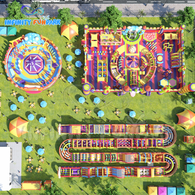 Astonishing Ocean Inflatable Park with Giant Kraken Dome & Serpentine Loop