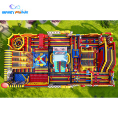 Phenomenal Racing Inflatable Park with Monster Truck & Checkered Gates