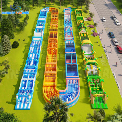 Incredible Racing Big Bounce Obstacle Course with Extra-Long Serpentine Loop