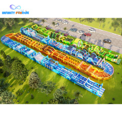 Incredible Racing Big Bounce Obstacle Course with Extra-Long Serpentine Loop