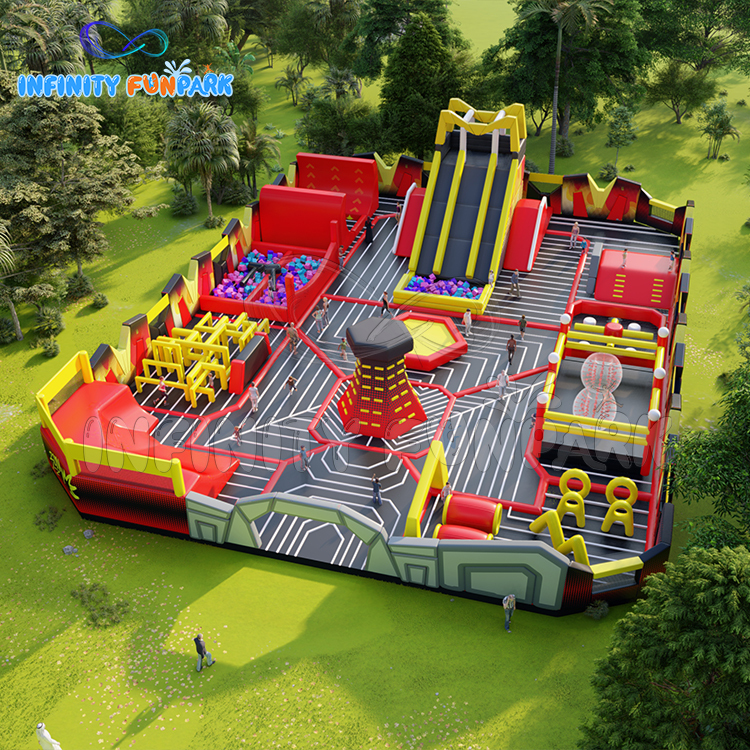 Stupendous Sports Inflatable Park with Zorb Ball Track & Climbing Volcano