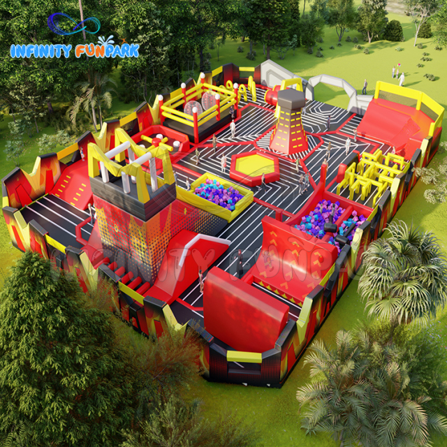 Stupendous Sports Inflatable Park with Zorb Ball Track & Climbing Volcano