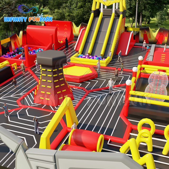 Stupendous Sports Inflatable Park with Zorb Ball Track & Climbing Volcano