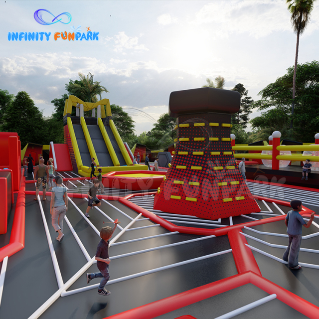 Stupendous Sports Inflatable Park with Zorb Ball Track & Climbing Volcano