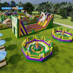 Prodigious Monster Inflatable Park with T-Rex & Giant Shark Slides