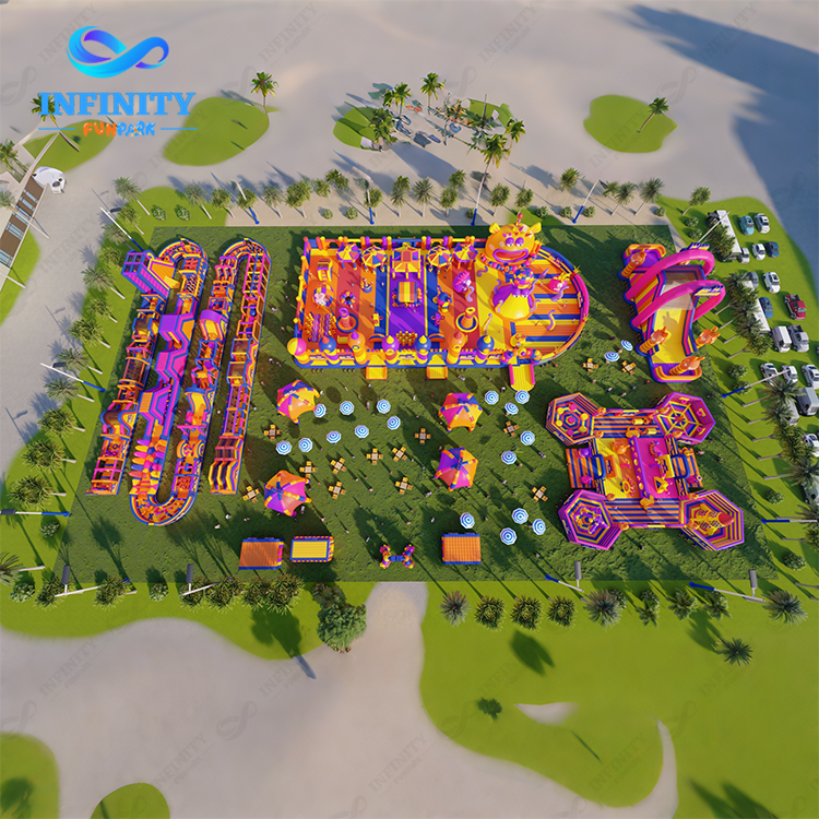 Mega Big Bounce Inflatable Park Solution | Theme Parks, Obstacle Courses | Infinity Funpark