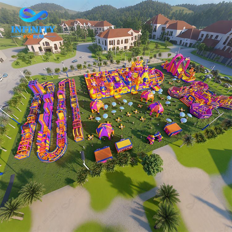Mega Big Bounce Inflatable Park Solution | Theme Parks, Obstacle Courses | Infinity Funpark