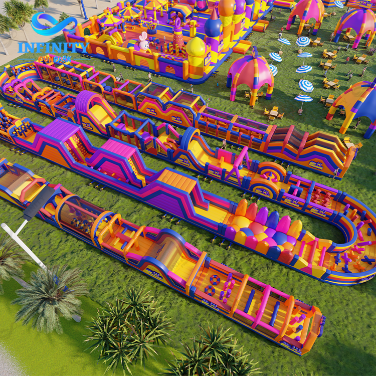 Mega Big Bounce Inflatable Park Solution | Theme Parks, Obstacle Courses | Infinity Funpark