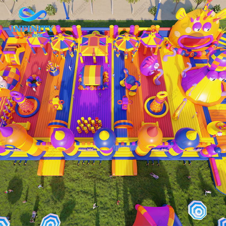 Mega Big Bounce Inflatable Park Solution | Theme Parks, Obstacle Courses | Infinity Funpark