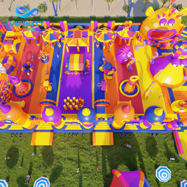 Mega Big Bounce Inflatable Park Solution | Theme Parks, Obstacle Courses | Infinity Funpark