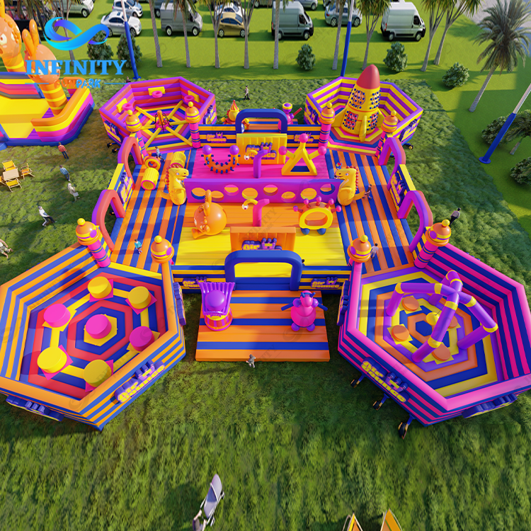 Mega Big Bounce Inflatable Park Solution | Theme Parks, Obstacle Courses | Infinity Funpark