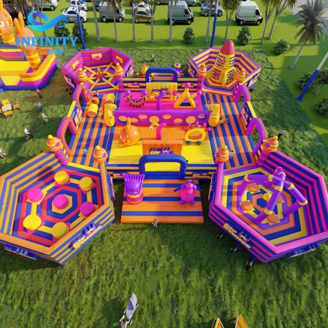 Mega Big Bounce Inflatable Park Solution | Theme Parks, Obstacle Courses | Infinity Funpark