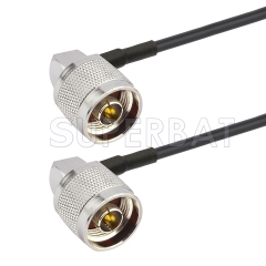 N Male Right Angle to N Male Right Angle Cable Using RG174 Coax