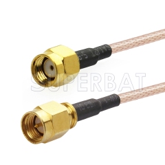 SMA Male to Reverse Polarity SMA Male Cable Using RG142 Coax