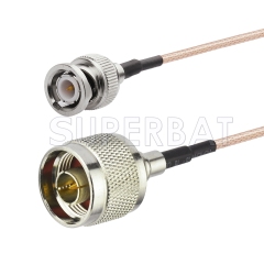 N Male to BNC Male Cable Using RG400 Coax