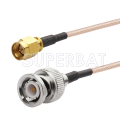 SMA Male to BNC Male Cable Using RG400 Coax