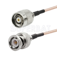 Reverse Polarity TNC Male to BNC Male Cable Using RG316 Coax