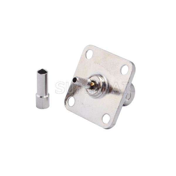 50ohm Fanel Jack4 holes clamp rf bnc type connector for rg316 cable