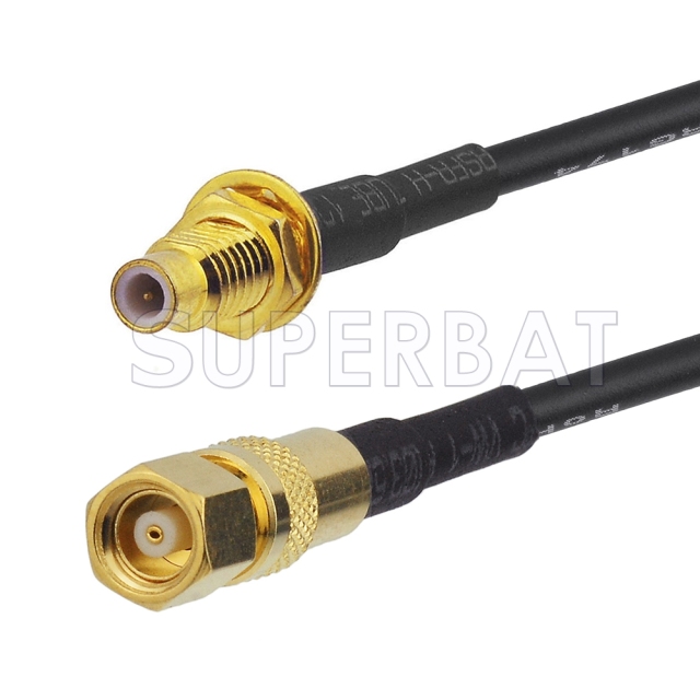 SMC Plug to SMC Jack Bulkhead Cable Using RG174 Coax