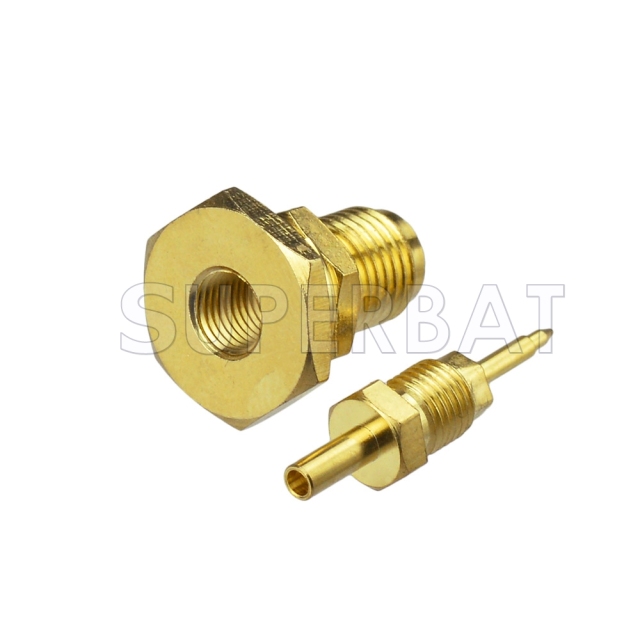 RP SMA Jack Male Straight Bulkhead O-Ring Connector for 1.13mm cable