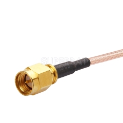 Custom RF Cable Assembly SMA Plug Straight  pigtail cable Using RG178 Coax