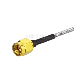 Custom RF Cable Assembly SMA Plug Straight  pigtail cable Using RG405 .086