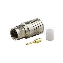 F Plug Male Connector Straight Crimp RG11