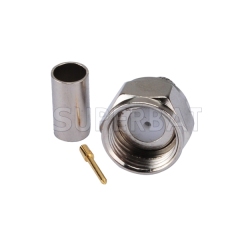 F Plug Male Connector Straight Crimp LMR-195