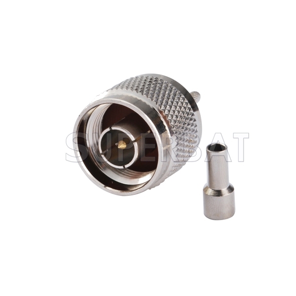 RoHS GSM Repeater N Plug Male Straight Crimp Connector for RG316 RG174