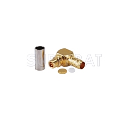 RP MMCX Plug Female Connector Right Angle Crimp RG316