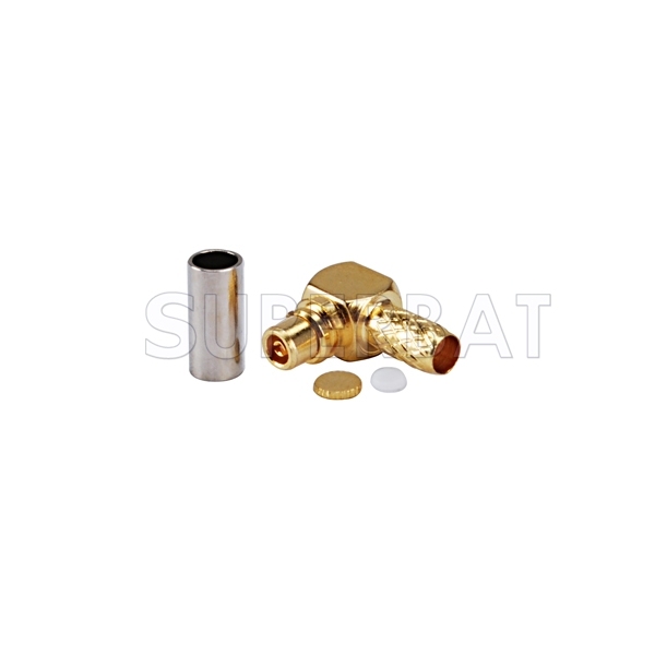 RP MMCX Plug Female Connector Right Angle Crimp RG316