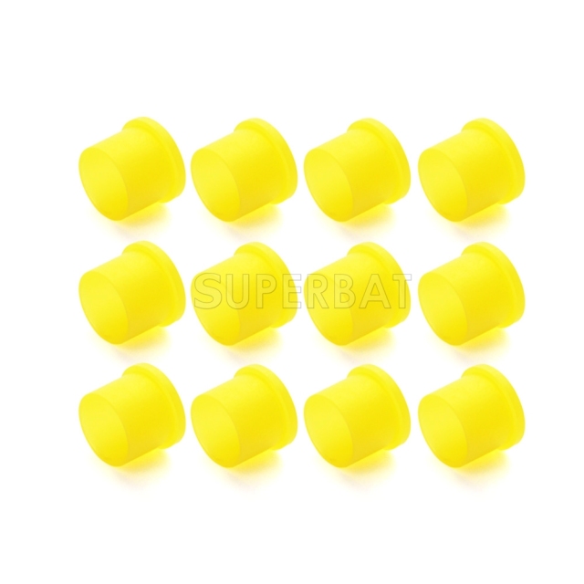 100PCS Plastic Protective Covers Dust Cap Yellow for SMA Jack Female Connector